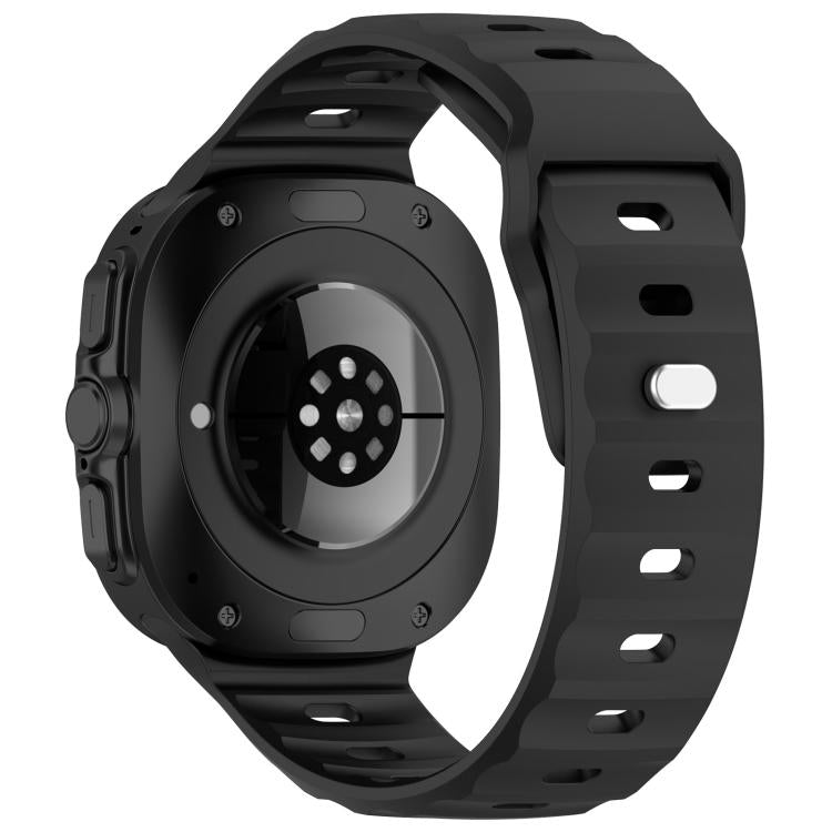For Samsung Galaxy Watch Ultra 47mm Kalebol Square Buckle Silicone Watch Band(Black) - Watch Bands by Kalebol | Online Shopping South Africa | PMc TechLife | Buy Now Pay Later Mobicred
