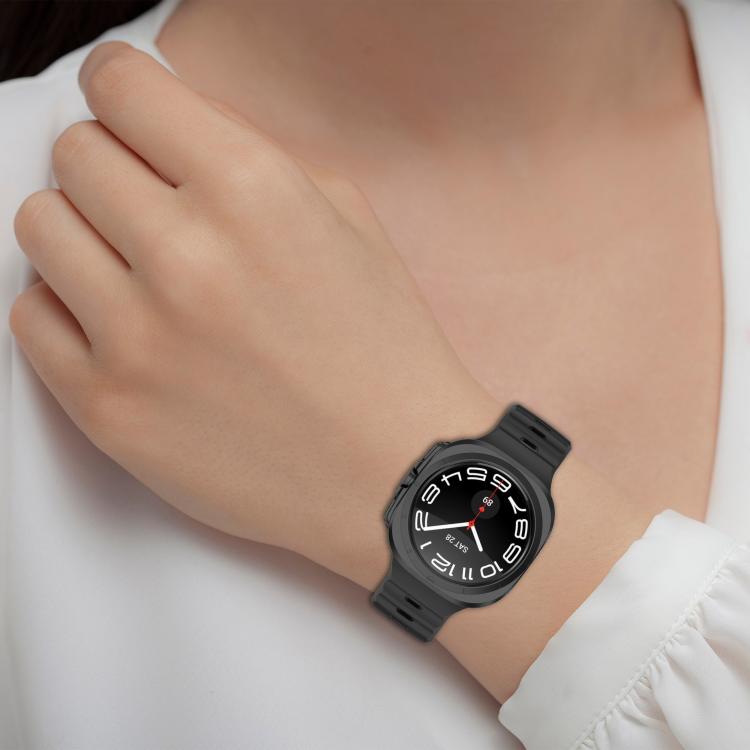 For Samsung Galaxy Watch Ultra 47mm Kalebol Square Buckle Silicone Watch Band(Starlight) - Watch Bands by Kalebol | Online Shopping South Africa | PMc TechLife | Buy Now Pay Later Mobicred