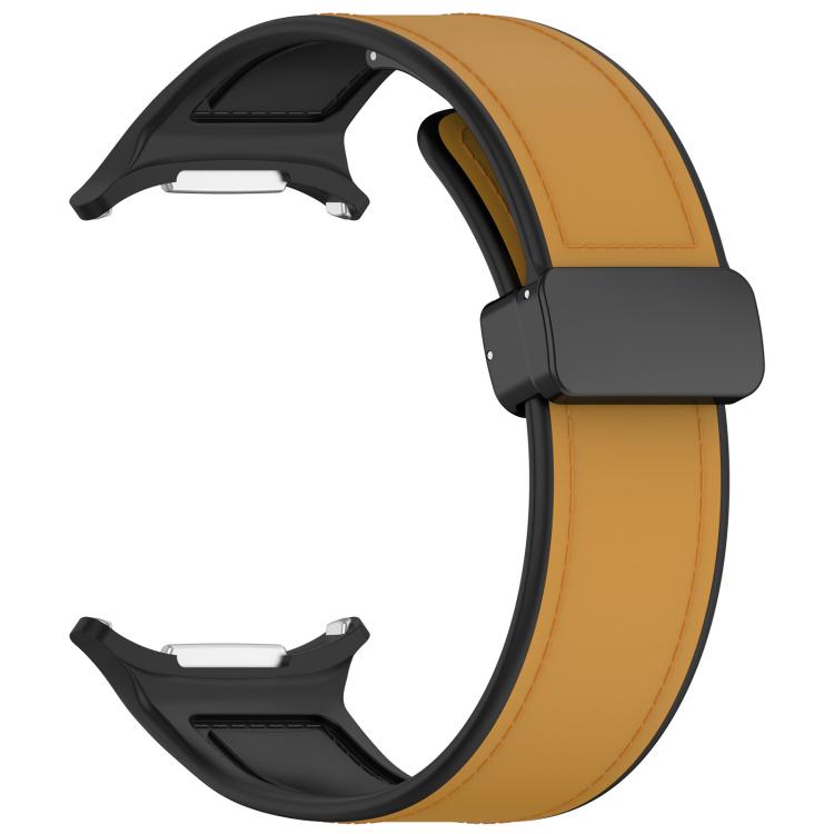 For Samsung Galaxy Watch Ultra 47mm Kalebol Composite Silicone Folding Magnetic Buckle Watch Band(Light Brown) - free shipping - PMc TechLife - Order now!