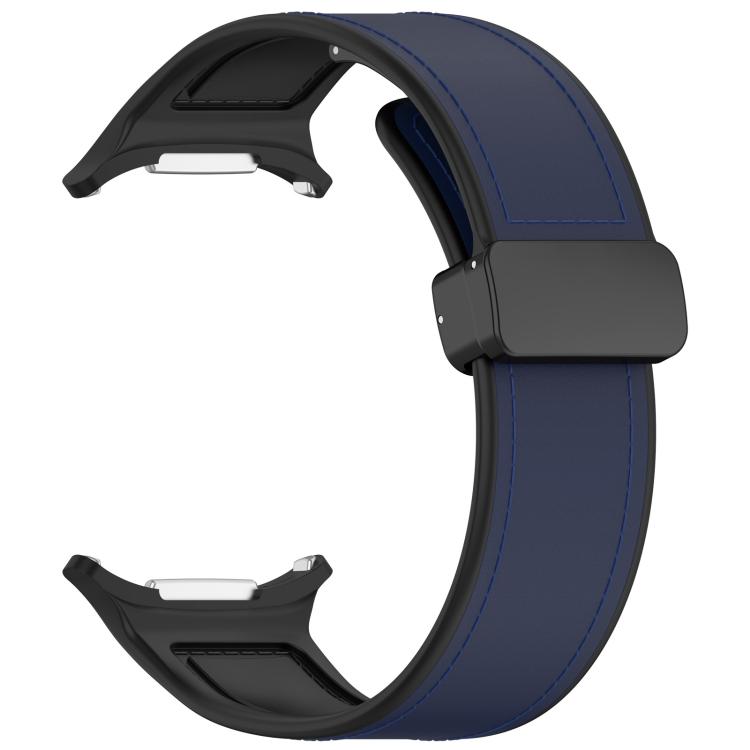 For Samsung Galaxy Watch Ultra 47mm / Ultra 2025 Kalebol Composite Silicone Folding Magnetic Buckle Watch Band(Dark Blue) - free shipping - PMc TechLife - Order now!