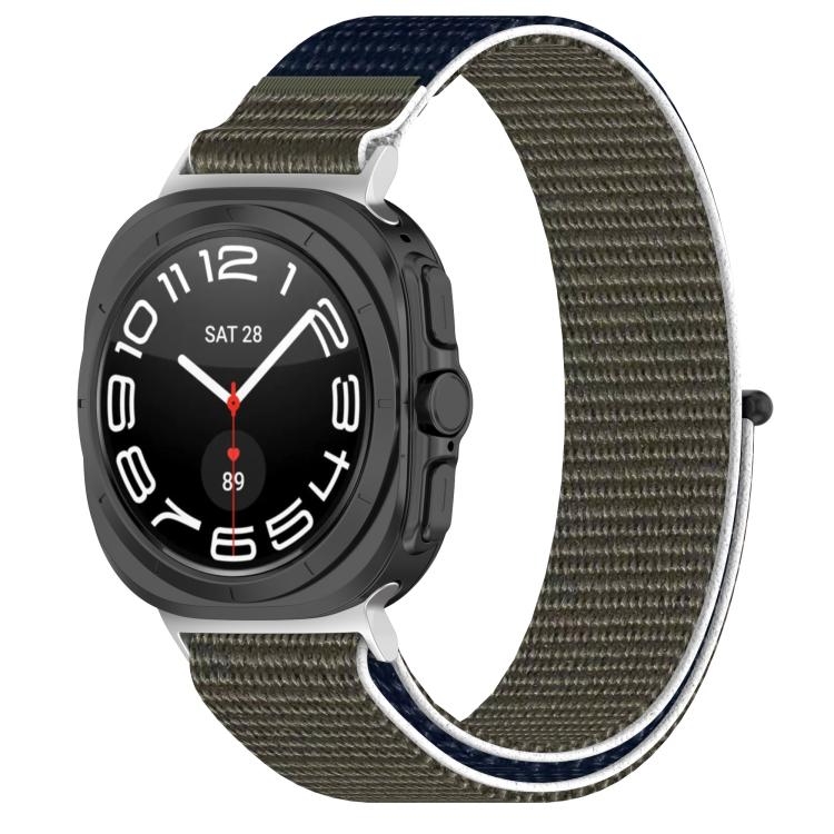 For Samsung Galaxy Watch Ultra 47mm / Ultra 2025 Kalebol Hook and Loop Fastener Nylon Braided Watch Band(Grey Blue) - free shipping - PMc TechLife - Order now!