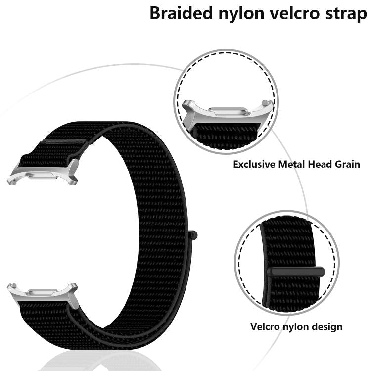 For Samsung Galaxy Watch Ultra 47mm / Ultra 2025 Kalebol Hook and Loop Fastener Nylon Braided Watch Band(Seashell) - free shipping - PMc TechLife - Order now!