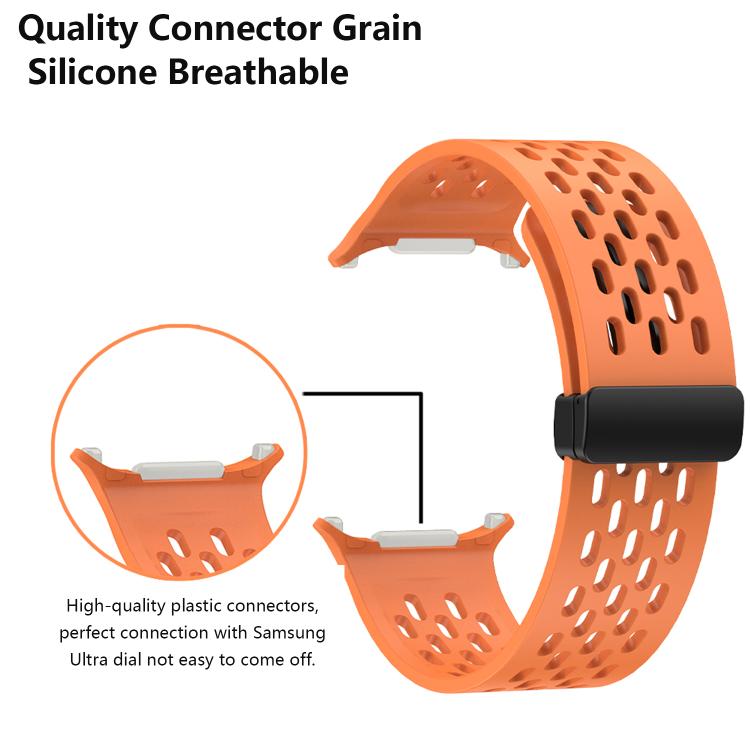 For Samsung Galaxy Watch Ultra 47mm Kalebol Porous Silicone Magnetic Watch Band(Starlight) - free shipping - PMc TechLife - Order now!