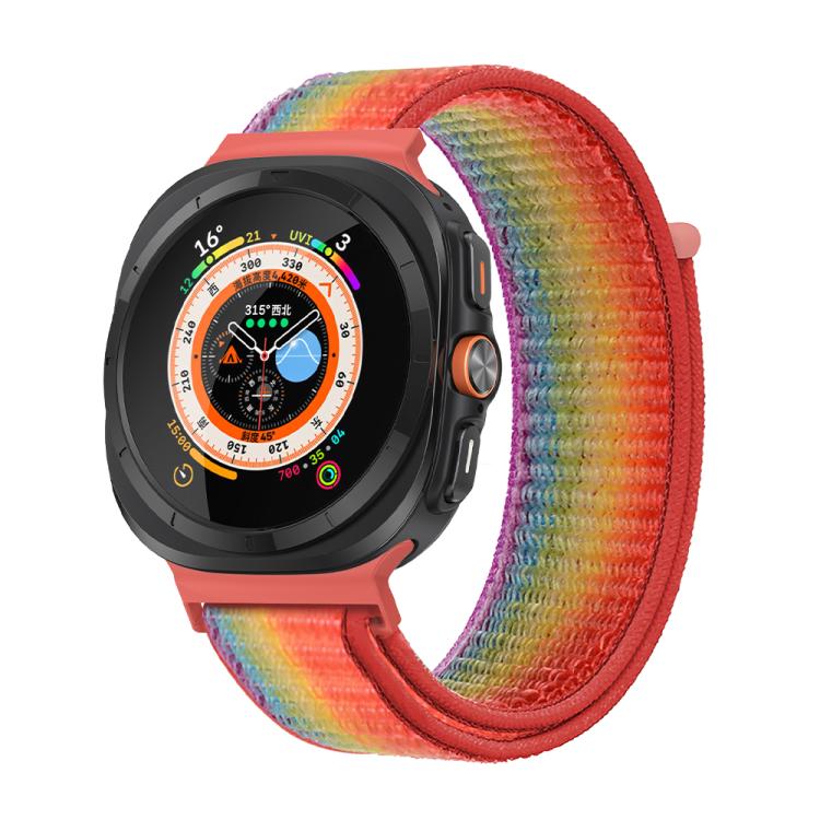 For Samsung Galaxy Watch Ultra 47mm / Ultra 2025 Kalebol Quick Release Nylon Braided Watch Band(Rainbow) - free shipping - PMc TechLife - Order now!