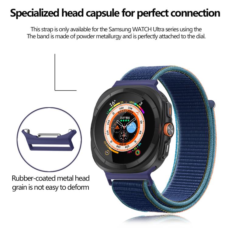 For Samsung Galaxy Watch Ultra 47mm Kalebol Quick Release Nylon Braided Watch Band(Fluorescent Green Blue) - free shipping - PMc TechLife - Order now!