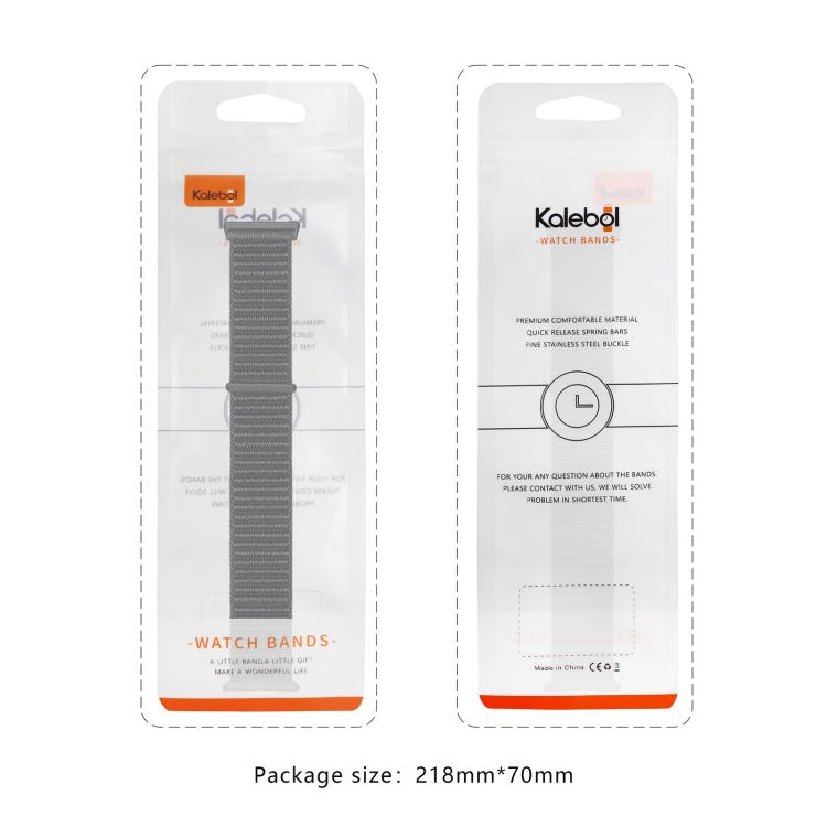 For Samsung Galaxy Watch Ultra 47mm Kalebol Quick Release Nylon Braided Watch Band(Black Orange) - Watch Bands by Kalebol | Online Shopping South Africa | PMc TechLife | Buy Now Pay Later Mobicred