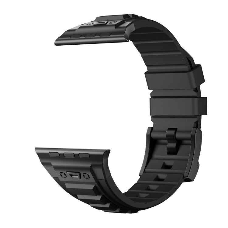 For Apple Watch 46mm / 49mm / 45mm / 44mm Kalebol High Stretch Silicone Armor Watch Band(Black) - free shipping - PMc TechLife - Order now!