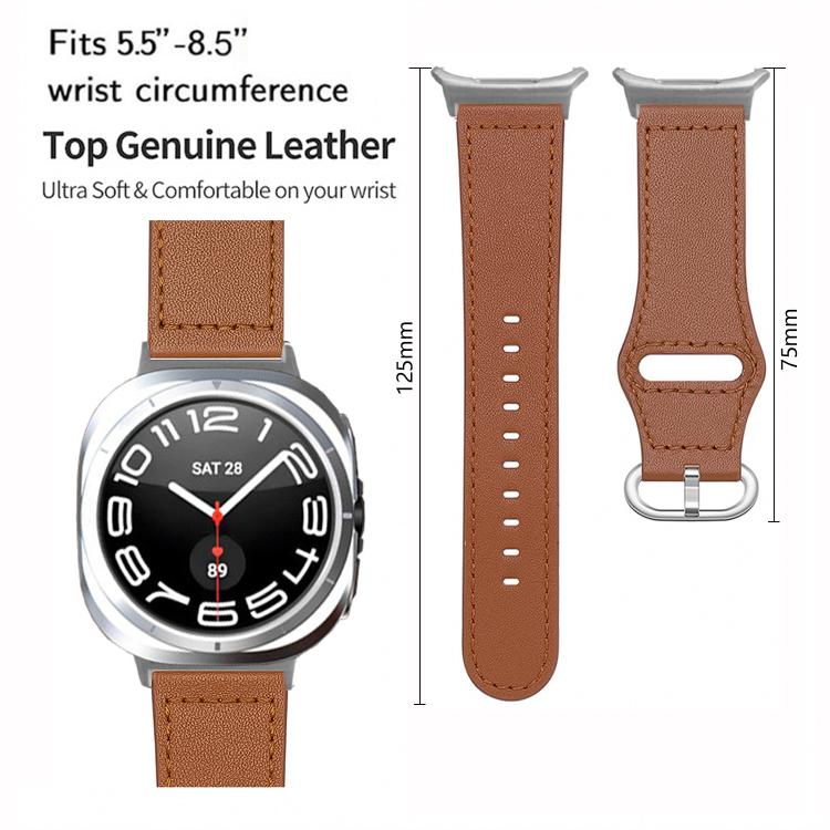 For Samsung Galaxy Watch Ultra 47mm Kalebol Genuine Leather Watch Band(Dark Grey) - free shipping - PMc TechLife - Order now!