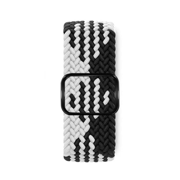For Apple Watch 46mm / 49mm / 45mm / 44mm Kalebol Eight Buckle Nylon Braided Watch Band(Black White) - Watch Bands by Kalebol | Online Shopping South Africa | PMC TechLife | Buy Now Pay Later Mobicred