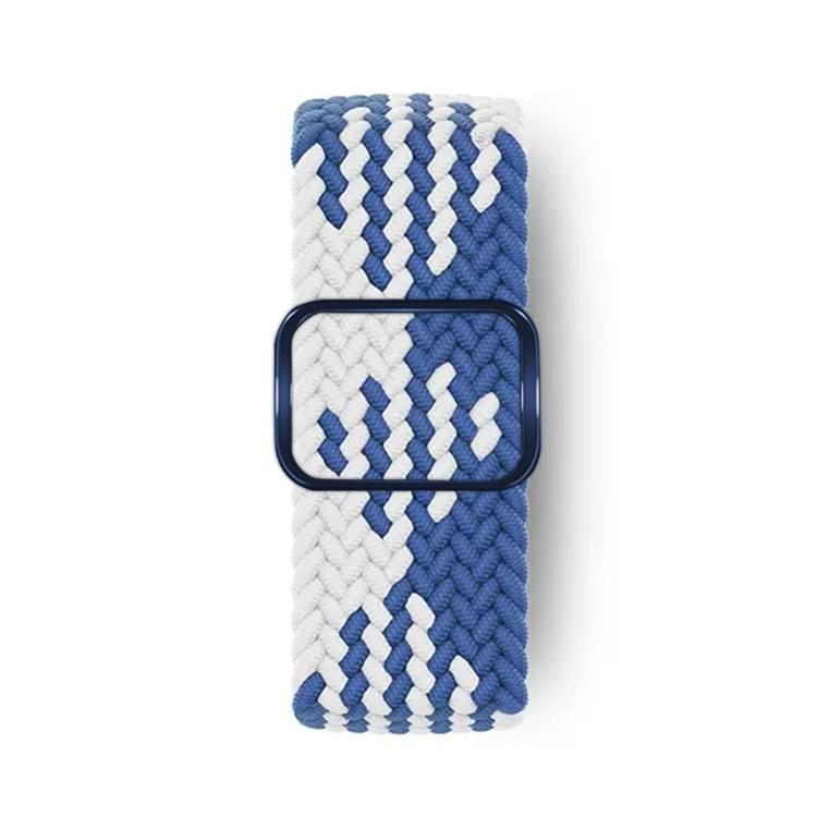 For Apple Watch 46mm / 49mm / 45mm / 44mm Kalebol Eight Buckle Nylon Braided Watch Band(Blue White) - Watch Bands by Kalebol | Online Shopping South Africa | PMC TechLife | Buy Now Pay Later Mobicred