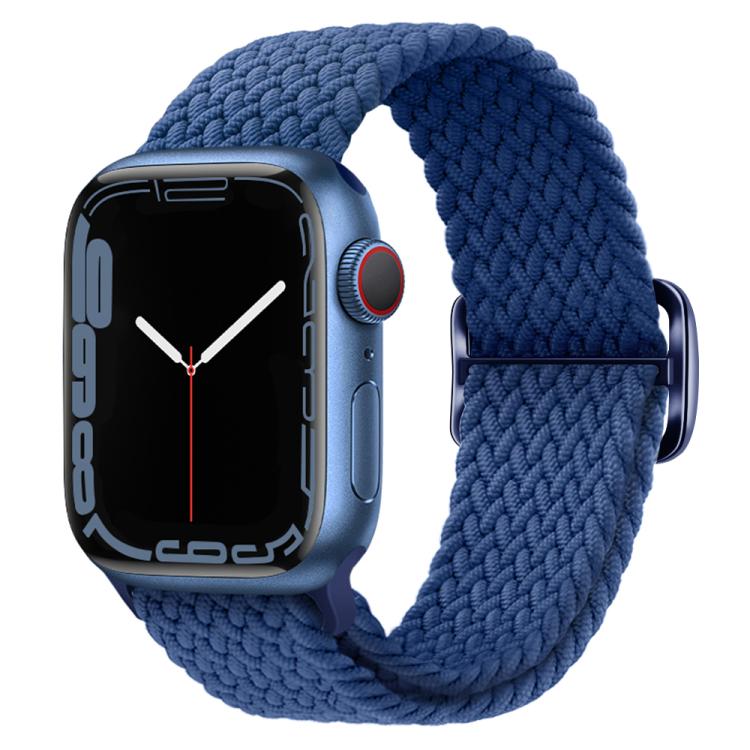 For Apple Watch 46mm / 49mm / 45mm / 44mm Kalebol Eight Buckle Nylon Braided Watch Band(Cold Blue) - Watch Bands by Kalebol | Online Shopping South Africa | PMC TechLife | Buy Now Pay Later Mobicred