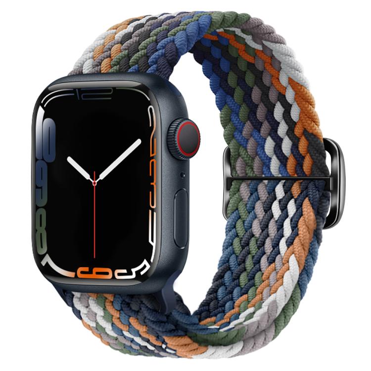For Apple Watch 46mm / 49mm / 45mm / 44mm Kalebol Eight Buckle Nylon Braided Watch Band(Denim Colorful) - Watch Bands by Kalebol | Online Shopping South Africa | PMC TechLife | Buy Now Pay Later Mobicred