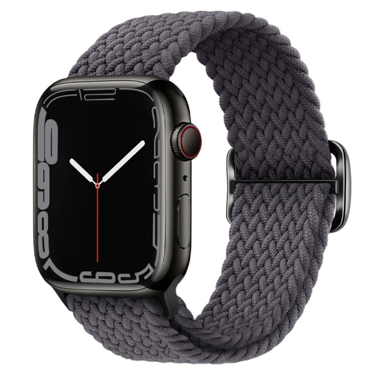 For Apple Watch 46mm / 49mm / 45mm / 44mm Kalebol Eight Buckle Nylon Braided Watch Band(Space Gray) - Watch Bands by Kalebol | Online Shopping South Africa | PMC TechLife | Buy Now Pay Later Mobicred