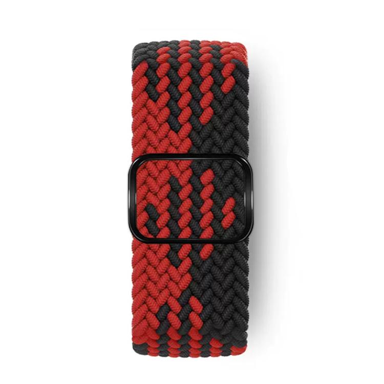 For Apple Watch 42mm / 41mm / 40mm / 38mm Kalebol Eight Buckle Nylon Braided Watch Band(Black Red) - Watch Bands by Kalebol | Online Shopping South Africa | PMC TechLife | Buy Now Pay Later Mobicred