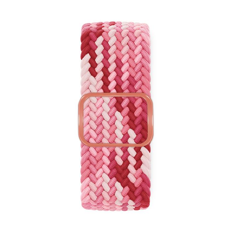 For Apple Watch 42mm / 41mm / 40mm / 38mm Kalebol Eight Buckle Nylon Braided Watch Band(Strawberry Red) - Watch Bands by Kalebol | Online Shopping South Africa | PMC TechLife | Buy Now Pay Later Mobicred