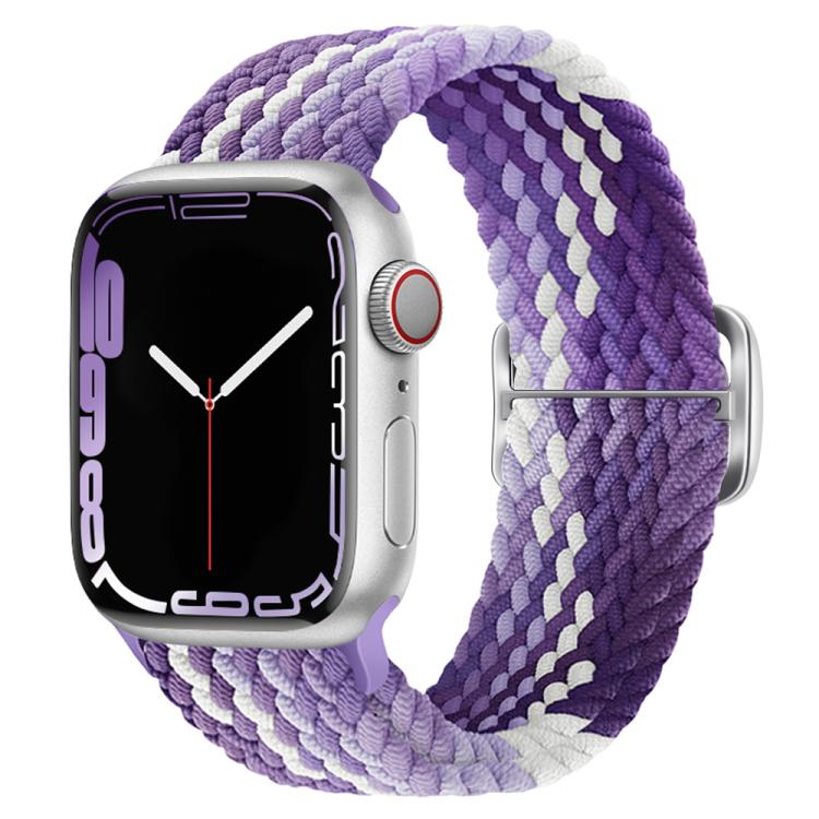 For Apple Watch 42mm / 41mm / 40mm / 38mm Kalebol Eight Buckle Nylon Braided Watch Band(Grape Purple) - Watch Bands by Kalebol | Online Shopping South Africa | PMC TechLife | Buy Now Pay Later Mobicred