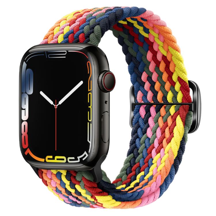 For Apple Watch 42mm / 41mm / 40mm / 38mm Kalebol Eight Buckle Nylon Braided Watch Band(Colorful) - Watch Bands by Kalebol | Online Shopping South Africa | PMC TechLife | Buy Now Pay Later Mobicred