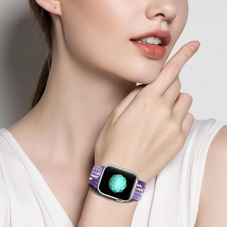 For Apple Watch 46mm / 49mm / 45mm / 44mm Kalebol Eight Buckle Nylon Braided Watch Band(Blue Pink) - Watch Bands by Kalebol | Online Shopping South Africa | PMC TechLife | Buy Now Pay Later Mobicred