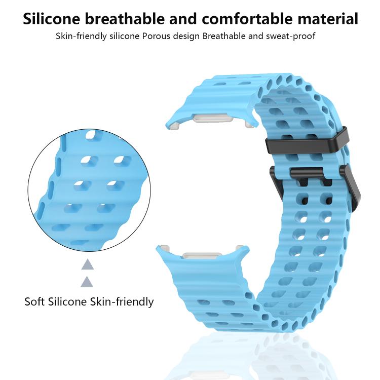 For Samsung Galaxy Watch Ultra 47mm Kalebol Porous Breathable Silicone Watch Band(Pink) - Watch Bands by Kalebol | Online Shopping South Africa | PMc TechLife | Buy Now Pay Later Mobicred