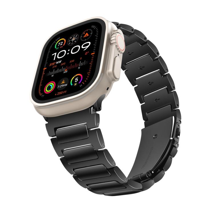 For Apple Watch 46mm / 49mm / 45mm / 44mm Kalebol Tooling Metal Zinc Alloy Watch Band(Black) - free shipping - PMc TechLife - Order now!