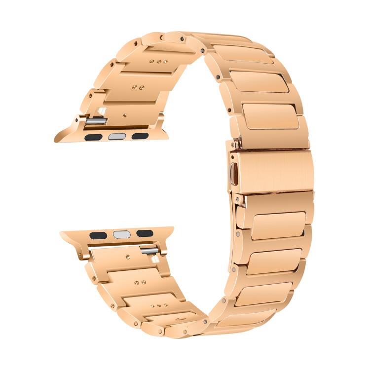 For Apple Watch 46mm / 49mm / 45mm / 44mm Kalebol Tooling Metal Zinc Alloy Watch Band(Rose Gold) - free shipping - PMc TechLife - Order now!