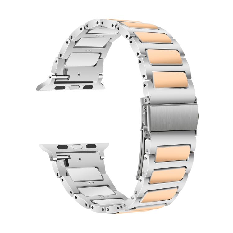 For Apple Watch 46mm / 49mm / 45mm / 44mm Kalebol Tooling Metal Zinc Alloy Watch Band(Silver Rose Gold) - free shipping - PMc TechLife - Order now!