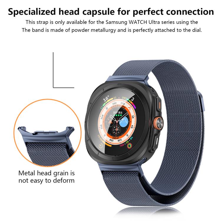 For Samsung Galaxy Watch Ultra 47mm Kalebol Milanese Stainless Steel Watch Band(Pink) - Watch Bands by Kalebol | Online Shopping South Africa | PMc TechLife | Buy Now Pay Later Mobicred