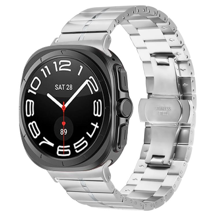 For Samsung Galaxy Watch Ultra 47mm Kalebol One-bead Stainless Steel Watch Band(Silver) - free shipping - PMc TechLife - Order now!