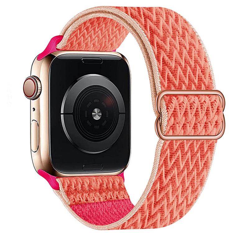 For Apple Watch 46mm / 49mm / 45mm / 44mm Kalebol Eight Buckle Wavy Braided Nylon Watch Band(Orange) - Watch Bands by Kalebol | Online Shopping South Africa | PMC TechLife | Buy Now Pay Later Mobicred