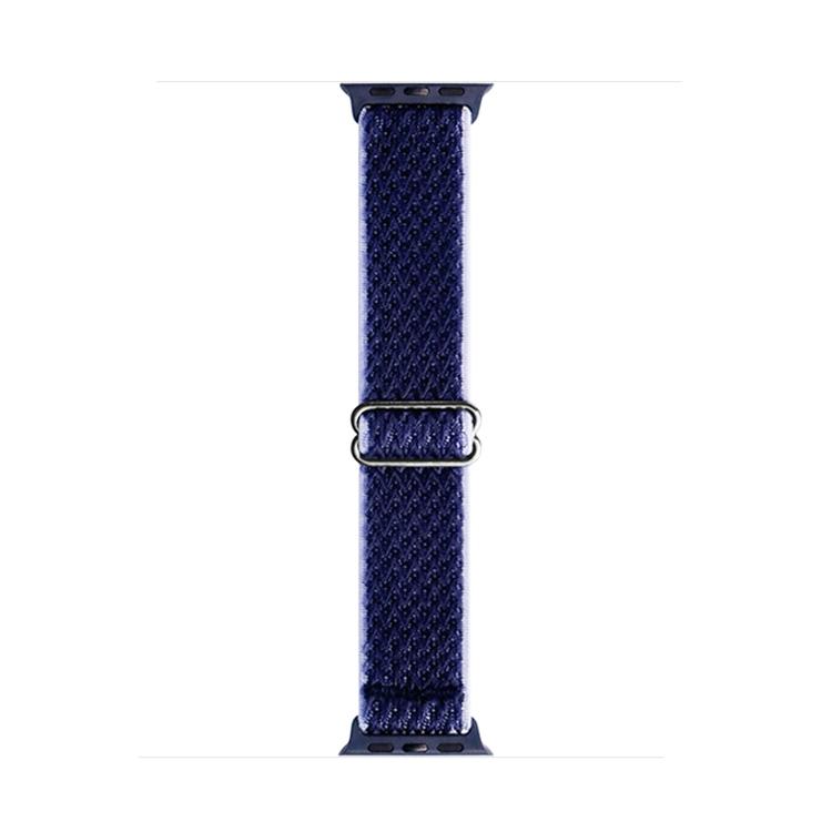 For Apple Watch 46mm / 49mm / 45mm / 44mm Kalebol Eight Buckle Wavy Braided Nylon Watch Band(Navy Blue) - Watch Bands by Kalebol | Online Shopping South Africa | PMC TechLife | Buy Now Pay Later Mobicred