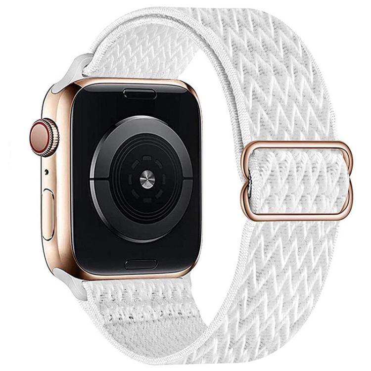 For Apple Watch 46mm / 49mm / 45mm / 44mm Kalebol Eight Buckle Wavy Braided Nylon Watch Band(Bright White) - Watch Bands by Kalebol | Online Shopping South Africa | PMC TechLife | Buy Now Pay Later Mobicred