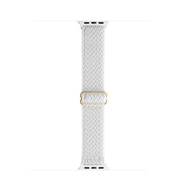 For Apple Watch 46mm / 49mm / 45mm / 44mm Kalebol Eight Buckle Wavy Braided Nylon Watch Band(Bright White) - Watch Bands by Kalebol | Online Shopping South Africa | PMC TechLife | Buy Now Pay Later Mobicred