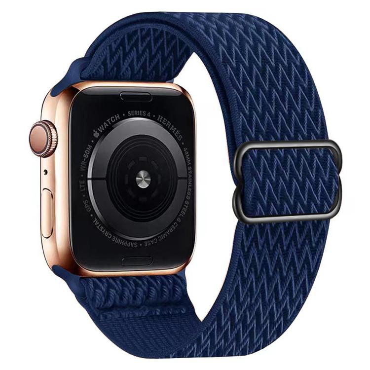 For Apple Watch 46mm / 49mm / 45mm / 44mm Kalebol Eight Buckle Wavy Braided Nylon Watch Band(Dark Blue) - Watch Bands by Kalebol | Online Shopping South Africa | PMC TechLife | Buy Now Pay Later Mobicred