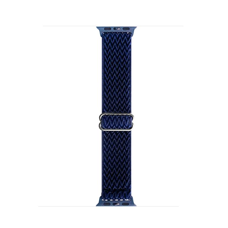 For Apple Watch 46mm / 49mm / 45mm / 44mm Kalebol Eight Buckle Wavy Braided Nylon Watch Band(Dark Blue) - Watch Bands by Kalebol | Online Shopping South Africa | PMC TechLife | Buy Now Pay Later Mobicred