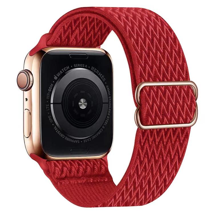 For Apple Watch 46mm / 49mm / 45mm / 44mm Kalebol Eight Buckle Wavy Braided Nylon Watch Band(Red) - Watch Bands by Kalebol | Online Shopping South Africa | PMC TechLife | Buy Now Pay Later Mobicred