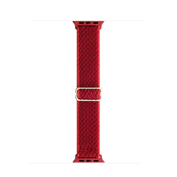 For Apple Watch 46mm / 49mm / 45mm / 44mm Kalebol Eight Buckle Wavy Braided Nylon Watch Band(Red) - Watch Bands by Kalebol | Online Shopping South Africa | PMC TechLife | Buy Now Pay Later Mobicred