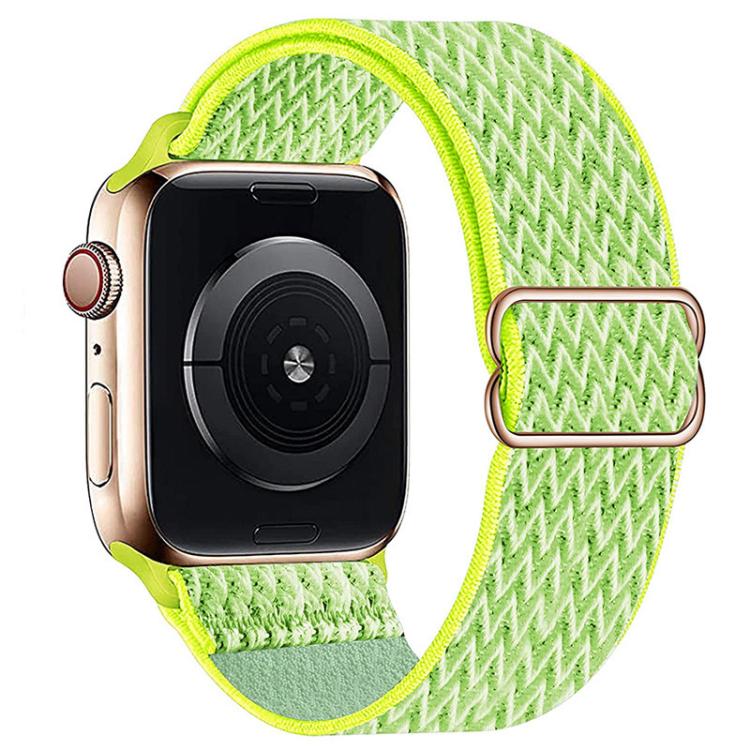 For Apple Watch 42mm / 41mm / 40mm / 38mm Kalebol Eight Buckle Wavy Braided Nylon Watch Band(Bright Green) - Watch Bands by Kalebol | Online Shopping South Africa | PMC TechLife | Buy Now Pay Later Mobicred