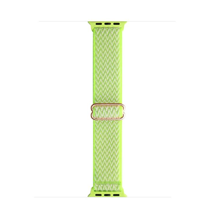 For Apple Watch 42mm / 41mm / 40mm / 38mm Kalebol Eight Buckle Wavy Braided Nylon Watch Band(Bright Green) - Watch Bands by Kalebol | Online Shopping South Africa | PMC TechLife | Buy Now Pay Later Mobicred