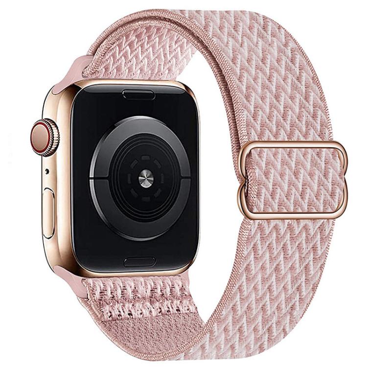 For Apple Watch 42mm / 41mm / 40mm / 38mm Kalebol Eight Buckle Wavy Braided Nylon Watch Band(Rose Pink) - Watch Bands by Kalebol | Online Shopping South Africa | PMC TechLife | Buy Now Pay Later Mobicred