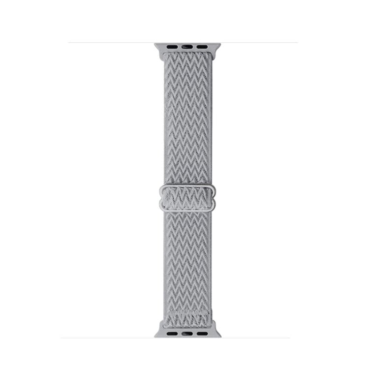 For Apple Watch 42mm / 41mm / 40mm / 38mm Kalebol Eight Buckle Wavy Braided Nylon Watch Band(Light Grey) - Watch Bands by Kalebol | Online Shopping South Africa | PMC TechLife | Buy Now Pay Later Mobicred