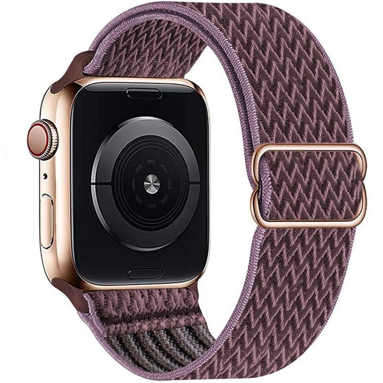 For Apple Watch 42mm / 41mm / 40mm / 38mm Kalebol Eight Buckle Wavy Braided Nylon Watch Band(Grey Purple) - Watch Bands by Kalebol | Online Shopping South Africa | PMC TechLife | Buy Now Pay Later Mobicred