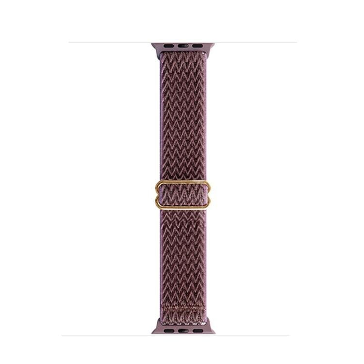 For Apple Watch 42mm / 41mm / 40mm / 38mm Kalebol Eight Buckle Wavy Braided Nylon Watch Band(Grey Purple) - Watch Bands by Kalebol | Online Shopping South Africa | PMC TechLife | Buy Now Pay Later Mobicred