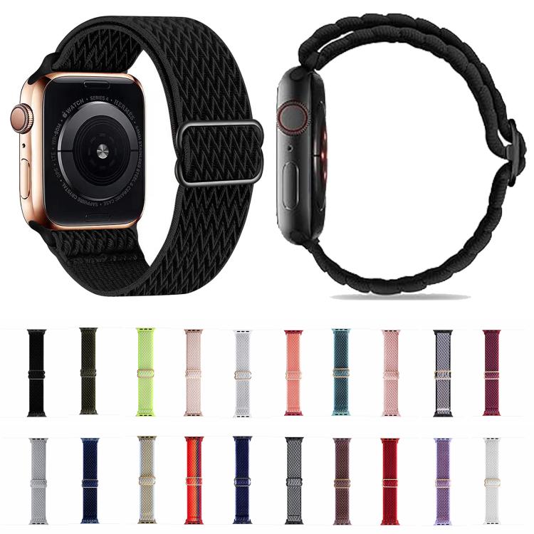 For Apple Watch 42mm / 41mm / 40mm / 38mm Kalebol Eight Buckle Wavy Braided Nylon Watch Band(Dark Blue) - Watch Bands by Kalebol | Online Shopping South Africa | PMC TechLife | Buy Now Pay Later Mobicred