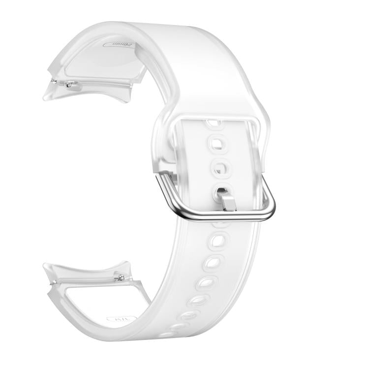 For Samsung Galaxy Watch 7  / 6 / 5 / 4 Kalebol Glacier Transparent Silicone Watch Band(White) - Watch Bands by Kalebol | Online Shopping South Africa | PMc TechLife | Buy Now Pay Later Mobicred