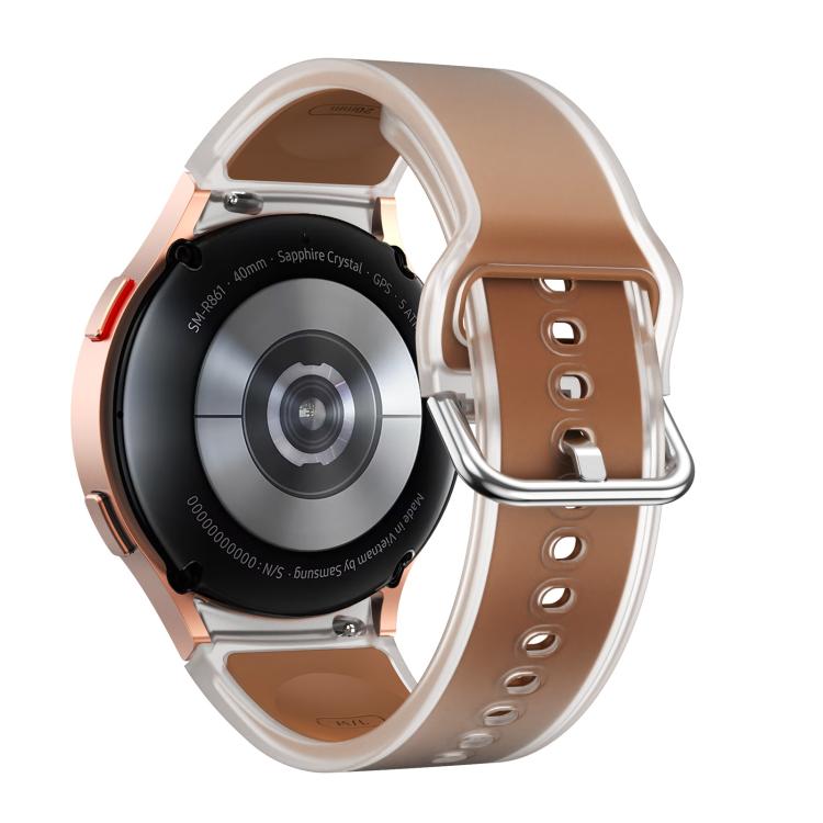 For Samsung Galaxy Watch 7  / 6 / 5 / 4 Kalebol Glacier Transparent Silicone Watch Band(Dark Brown) - free shipping - PMc TechLife - Order now!