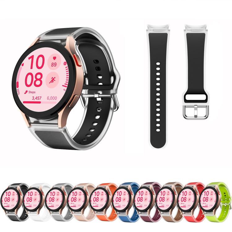 For Samsung Galaxy Watch 7  / 6 / 5 / 4 Kalebol Glacier Transparent Silicone Watch Band(White) - Watch Bands by Kalebol | Online Shopping South Africa | PMc TechLife | Buy Now Pay Later Mobicred