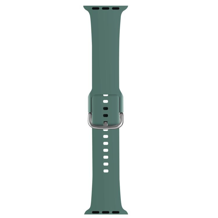 For Apple Watch 46mm / 49mm / 45mm / 44mm Kalebol Metal Pin Buckle Silicone Watch Band(Pine Green) - Watch Bands by Kalebol | Online Shopping South Africa | PMC TechLife | Buy Now Pay Later Mobicred