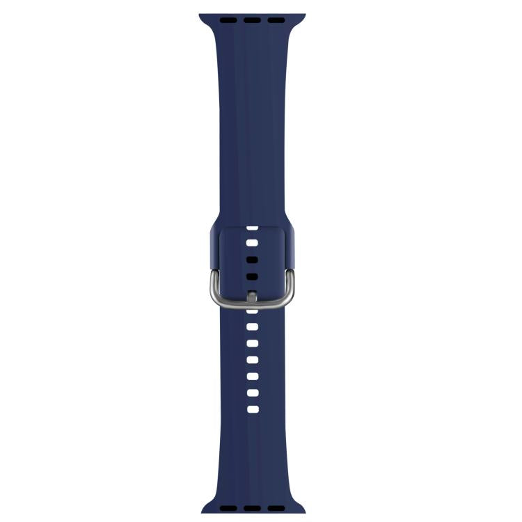 For Apple Watch 46mm / 49mm / 45mm / 44mm Kalebol Metal Pin Buckle Silicone Watch Band(Dark Blue) - Watch Bands by Kalebol | Online Shopping South Africa | PMC TechLife | Buy Now Pay Later Mobicred