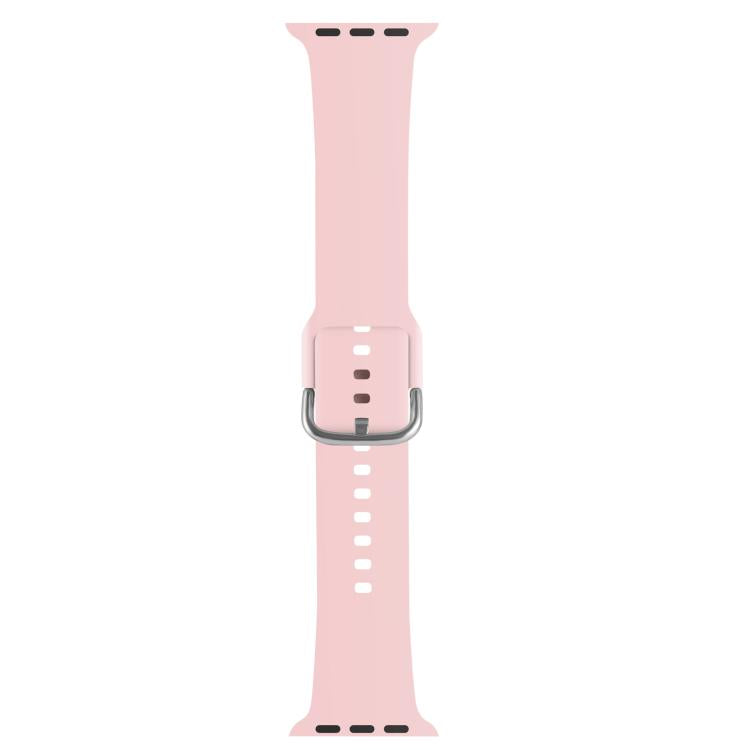 For Apple Watch 42mm / 41mm / 40mm / 38mm Kalebol Metal Pin Buckle Silicone Watch Band(Light Pink) - Watch Bands by Kalebol | Online Shopping South Africa | PMC TechLife | Buy Now Pay Later Mobicred