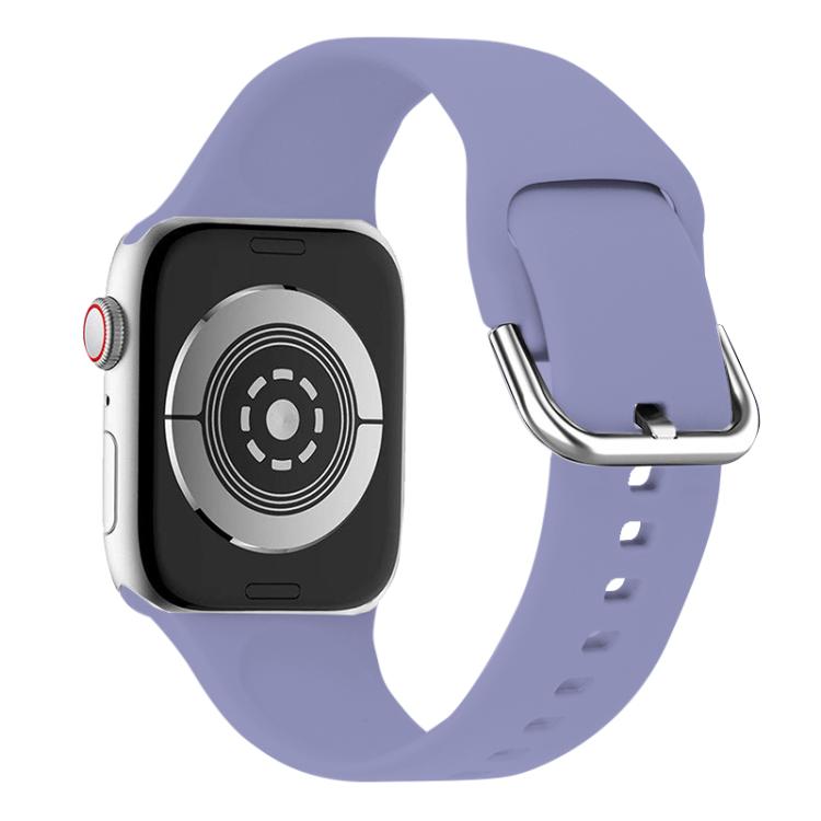 For Apple Watch 42mm / 41mm / 40mm / 38mm Kalebol Metal Pin Buckle Silicone Watch Band(Lavender) - Watch Bands by Kalebol | Online Shopping South Africa | PMC TechLife | Buy Now Pay Later Mobicred